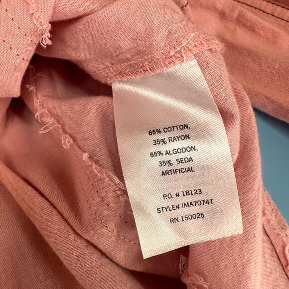 Altar'd State Pink Button Up Long Sleeve Blouse Size Medium - Picture 2 of 8